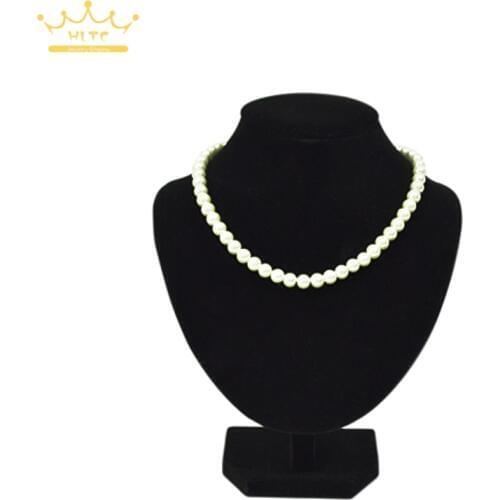 Black velvet Medium portrait model aircraft necklace pendant jewelry display rack display rack neckform