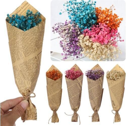 30-35CM Babysbreath Natural Fresh Dried Preserved Flowers Real Forever Baby Breath Flower Branch For DIY Eternal Flower Material