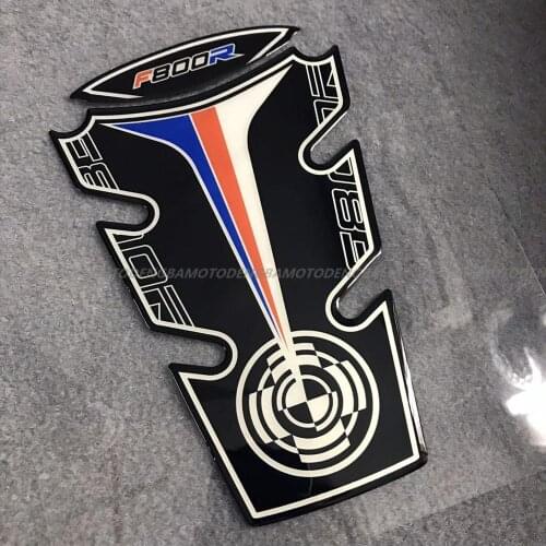 For F800R Gas Cap Raised Fuel Tank Pad Reflective Stickers Emblem Protection