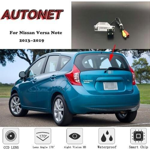 AUTONET Backup Rear View camera For Nissan Versa Note 2013~2019 CCD/HD Night Vision license plate Camera