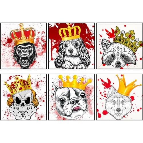 Dog Diamond Painting 5D DIY Animals Picture of Rhinestones Cross Stitch Manual Decorative Painting Gift