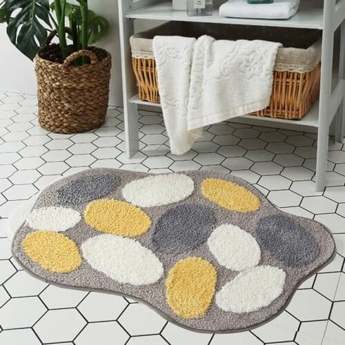Pebble Carpet Cartoon Floor Mats Non-Slip Bathroom Doormat Room Entrance Area Rugs Washable Balcony Carpet Chidren Doormats