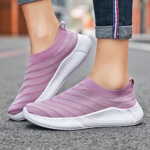 Summer New Fashion Sock Slip On Shoes For Women 2020 Lightweight Casual Womens Breathable Sneakers Zapatos Deportivos Para Mujer