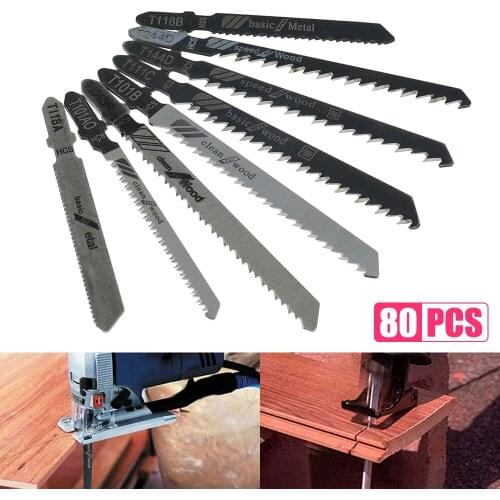 80pcs Reciprocating Saw Blades Saber Saw Handsaw Multi Saw Blade For Cutting Wood Metal For Bosch Makita Dewalt DIY Tools