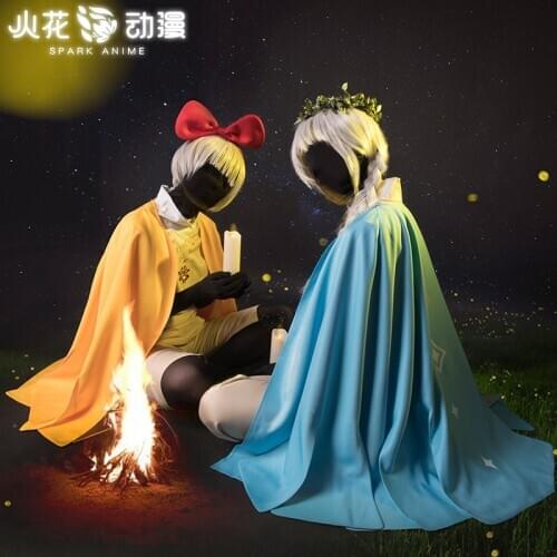 Hot!!! Sky:Children of Light Black White Halloween Cosplay Costume Cloak Uniforms Free Shipping F