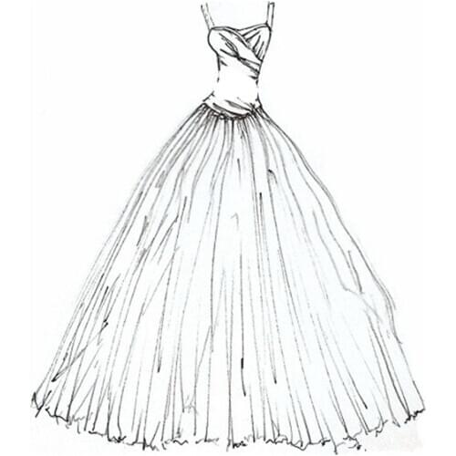 PANFELOU lightness dress wedding Scrapbooking DIY Embossing Valentines Day card paper dies cutting die stencils punch Metal