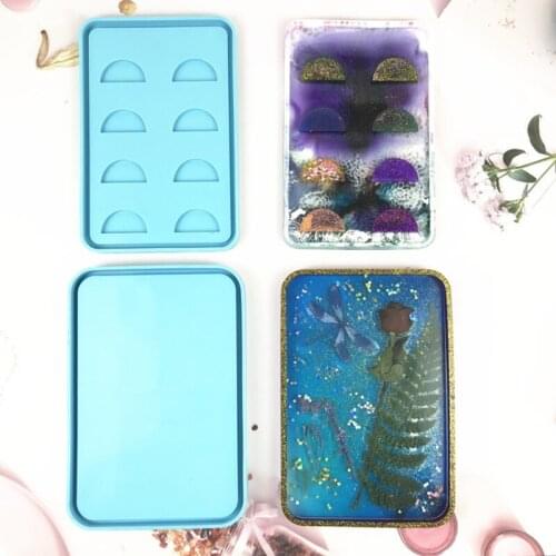 DIY Crafts Jewelry Container Epoxy Resin Mold Eyelash Storage Box Silicone Mould F3MF
