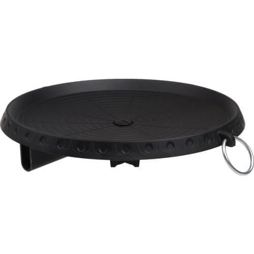 Outdoor Camping BBQ Grill Stand Broil Round Roasting Pan Cooking Stove Griddle Tray plate