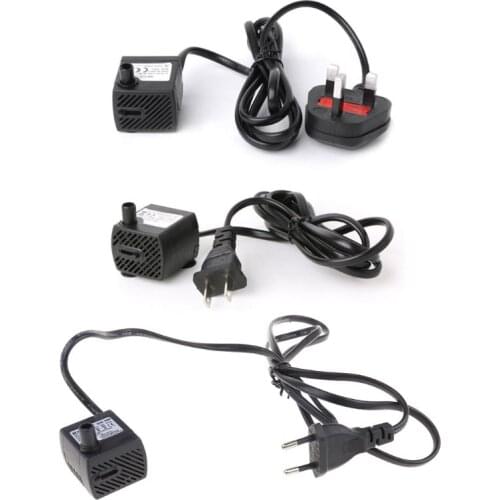 W3JE AC 110V/220-240V 2W Submersible Water Pump Aquarium Fountain Pond US/UK/EU Plug