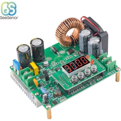 DC 10V-65V to 0-60V 12A 720W Buck Converter CC CV Step Down Power Supply Module Adjustable Voltage Regulator CNC Control Module