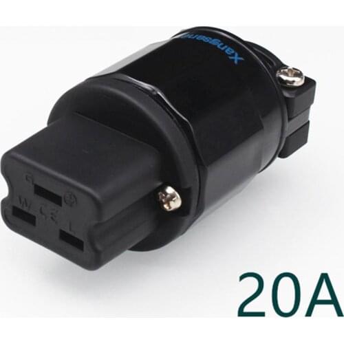 Gold Plated 20A audio power plug IEC Connector for DIY power cable Amplifier HiFi Audio