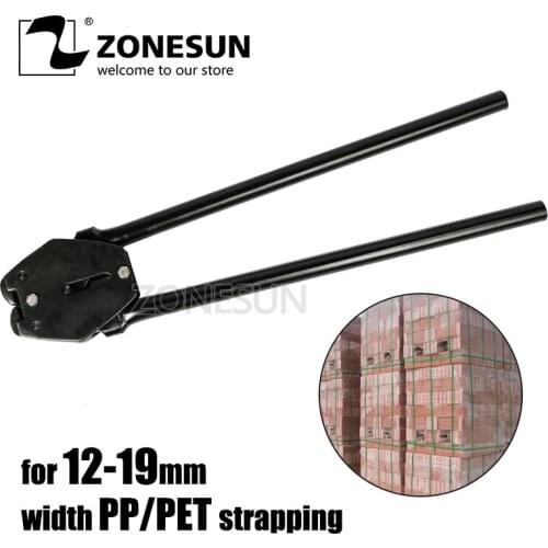 ZONESUN Handheld Manual strapping tool strapping sealer for 12-19mm width pp strapping and pet strapping