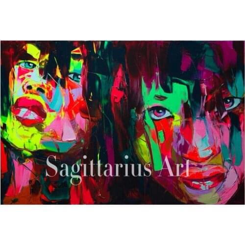 Handmade Modern Abstract Wall Decor Fine Art Francoise Nielly untitled 33 Oil Painting Hand painted Artwork Canvas Painting art