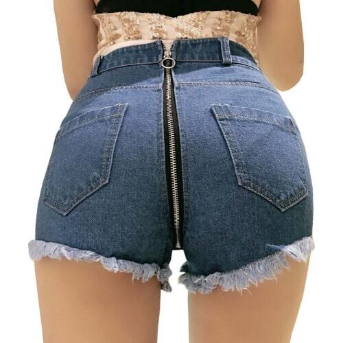Denim Shorts Women High Waisted Sexy Shorts Summer Micro Mini Jeans Casual Vintage Booty Zipper Fly Female Shorts Mujer