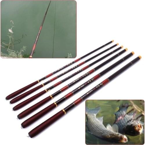 Fishing Rod 2.7-7.2m Pole High Carbon Fiber Ultra Light Telescopic Carp Current