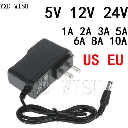 AC 110-240V Power DC 5V 9V 10V 12V 13V 15V 24V 1A 2A 3A 5A 8A 10A Universal Power Adapter Supply Charger adaptor Eu Us for LED