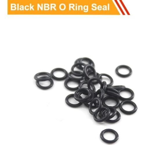 100pcs 1.5mm CS Black O Ring Seal Oil Resistance NBR O Type Ring Gasket 43/44/45/50/55/65mm OD Rubber O Ring Gasket