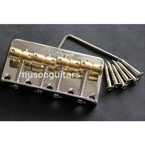 Wilkinson WBBC 4Strings Bass Bridge, Brass Saddle Chrome