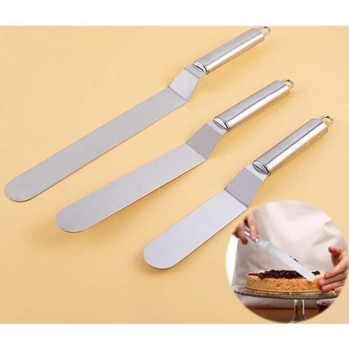 Cake Butter Cream Spatula Knife Stainless Steel Baking Pastry Spatula Cake Decorating Tools Kitchen Dining Bar Bakeware Access