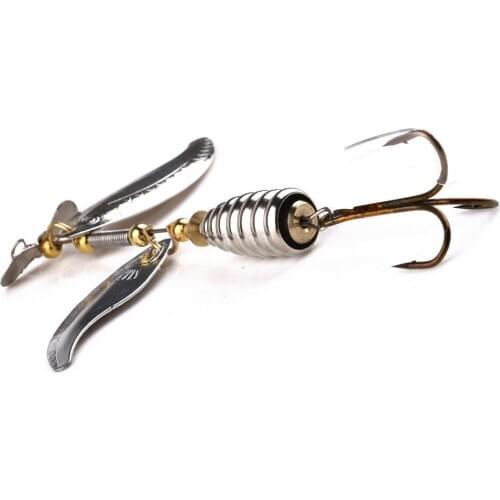 1PCS/5PCS/10PCS 10cm/14.8g Spinner Bait Hooks Tackle Alloy Rotating Sequins Fishing Lures