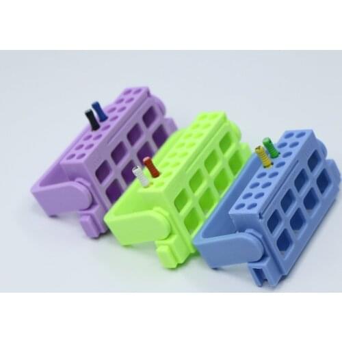 1Pcs Dental Endo Files Organizers Endo Stand Dental Measuring Ruler 16 Holes 3 Colors Dental Accessories