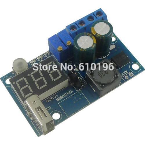 10PCS LED Driver DC4.0-40V to DC1.2-38V Converter BUCK Step Down Power Supply Regulator Module With Digital Voltmeter USB Output