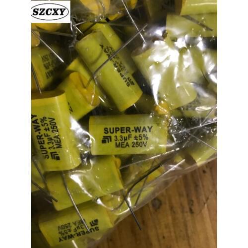 40PCS New and original CBB20 250V3.3UF 335J250V 3.3UF Axial wear-through capacitance