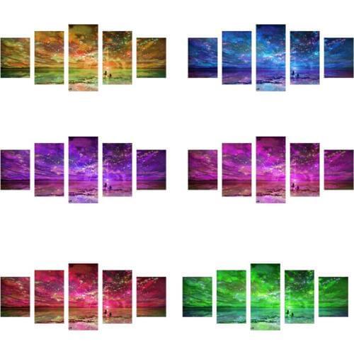 5 panel Diamond embroidery beautiful love 5D DIY Starry sky diamond painting Cross Stitch Multi-picture home decoration