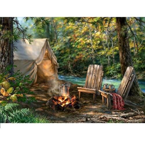 Full Square/Round Drill 5D DIY Diamond Painting "Forest Survival" 3D Rhinestone Embroidery Cross Stitch 5D Home Decor Gift