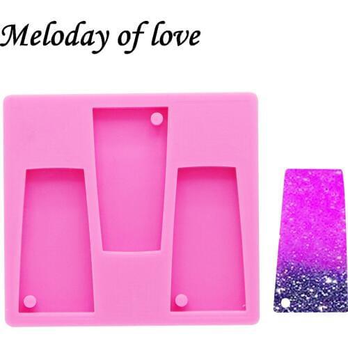Shiny 3 holes Glass cup DIY molds epoxy resin Mold silicone tumbler mold for key chain glossy finish DY0077