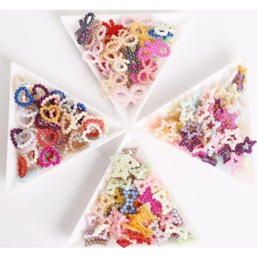 Random Mixed Approx 100pcs/bag ABS Imitation Pearl Beads Plastic For DIY Jewelry Craft Decoration