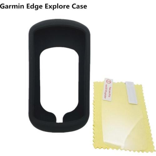 Generic Bike Gel Skin Case & Screen Protector Cover for Garmin Edge Explore GPS Computer Quality Black Case for garmin explore