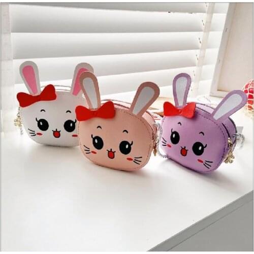 Blotona Kids Girls Coin Purse Handbag, Children Cartoon Animal Shaped Print Cute Wallet Small Shoulder Bag Crossbody bag