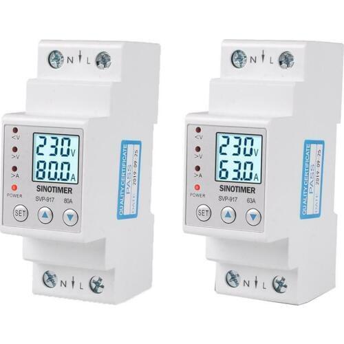 Din Rail Adjustable Over Under Voltage Protective Device Protector Relay