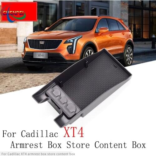 For Cadillac XT4 Interior Modification Central Armrest Box Storage Box With Compartment Storage Box Car Accessories