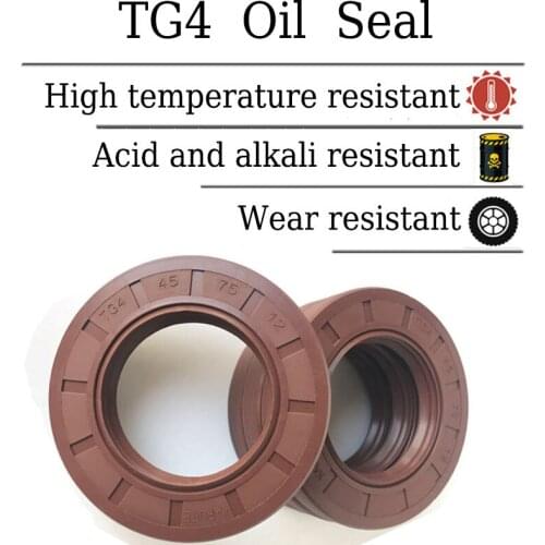 Fluoroelastomer Framework Oil Seal High Temperature Resistant Three Lip Brown FKM Rubber Gaskets ID 105mm
