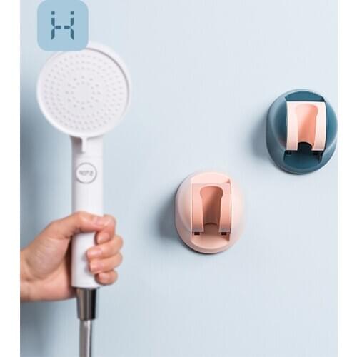 Colorful ABS Shower Bracket Wall Mounted Shower Head Holder Adjustable Angle Sprinklers Support Adhesive Type Bathroom Accessory
