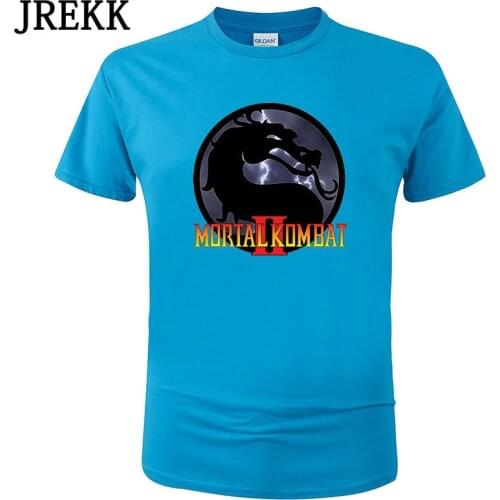 Summer Casual Mortal Kombat II T Shirt Men Cotton Print Popular fighting Game Mortal Kombat T-Shirt Funny Cool Tee Male C140
