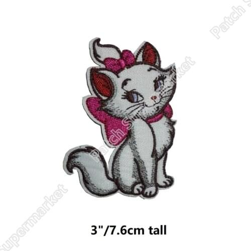 3" Marie iron on patches Embroidered TV Movie Film series Halloween Cosplay Costume badge for NC