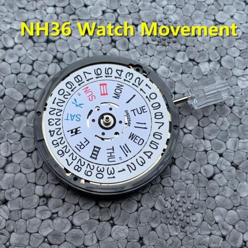 Genuine SEIKO 4R36 NH36 NH36A NH35 NH35A Automatic watch Movement Mens Parts for Wrist Watch Replace Accessories