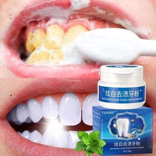 30g Teeth Whitening Essence Powder Clean Oral Hygiene Whiten Teeth Remove Plaque Stains Fresh Breath Oral Hygiene Dental Tools