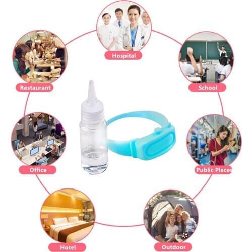 Portable Silicone Soap Bracelet Wristband Hand Dispenser Band Squeeze Bottle Hand Cleaning Gel Refillable Wristband Dropshipping