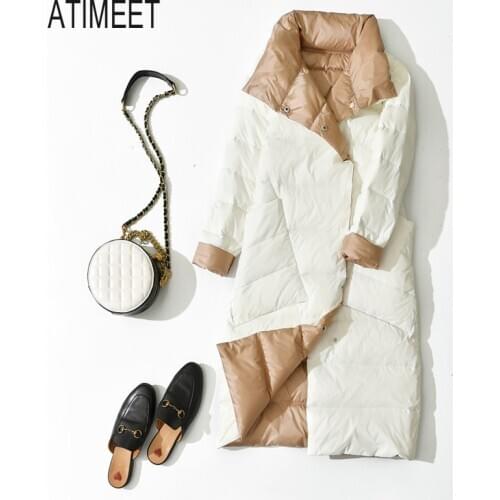 2020 New Women Long Down Jacket Hooded White Duck Jackets Winter Warm Coats Parka Female Outwear