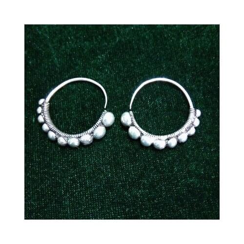 Qiandongnan Kaili handmade Miao silver ring earrings fashion earrings national jewelry