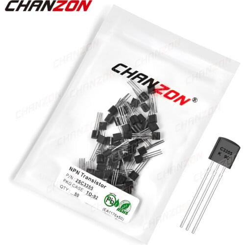 50pcs 2SC3355 TO-92 NPN RF Transistor Bipolar Junction BJT Triode Tube Fets TO 92 2SC 3355 0.1A 12V DIY Integrated Circuits