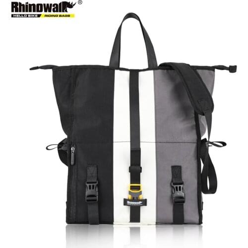 Rhinowalk 21L Waterproof Shower Bicycle Postman Bag Pannier Bag Multifunctional Cycling Outdoor Travel Business Handbag Backpack