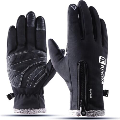 Thermal Ski Gloves Winter Fleece Cycling Gloves Men Women Waterproof Snowboard Gloves Touch Screen Snow Motorcycle Warm Mittens