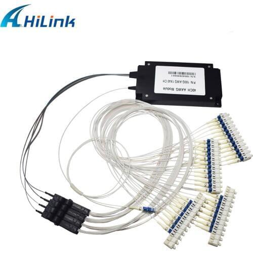 Only 1 set) ABS box AAWG DWDM Module,Single Fiber C21-C60 LC/UPC 0.8nm wavelength spacing , 0.9mm loose tube,Multiplexer