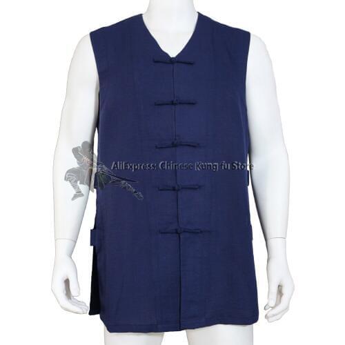 Traditional Chinese Kung fu Vest Tai chi Jacket Martial arts Wing Chun T-shirts Custom Tailored 25 Colors Need Measurements