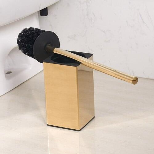 Vidric Carlisle golden stainless steel toilet bathroom suite floor-free installation of a soft bristle brush holder no dead ends